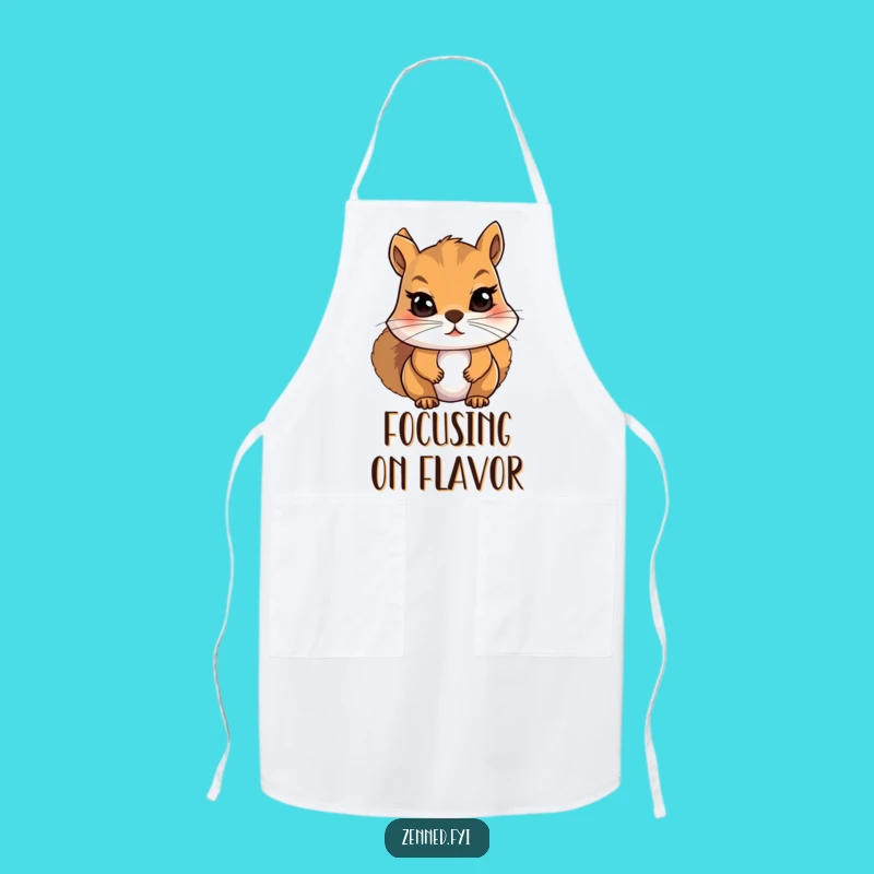 Funny Squirrel Cooking Apron: Hilarious Kitchen Gift for Zen Chefs