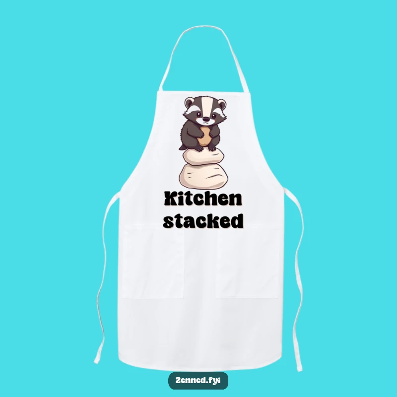Funny Badger Apron: Kitchen Balance Master, Humorous Chef Gift