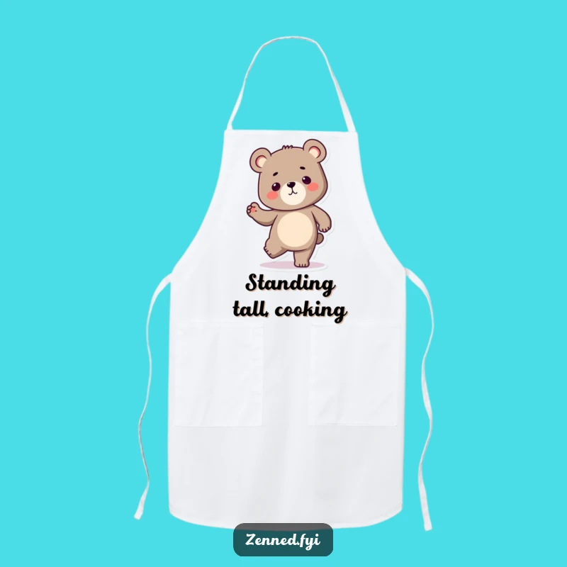 Funny Kawaii Bear Apron: Determined Chef, Perfect Kitchen Funny Gift
