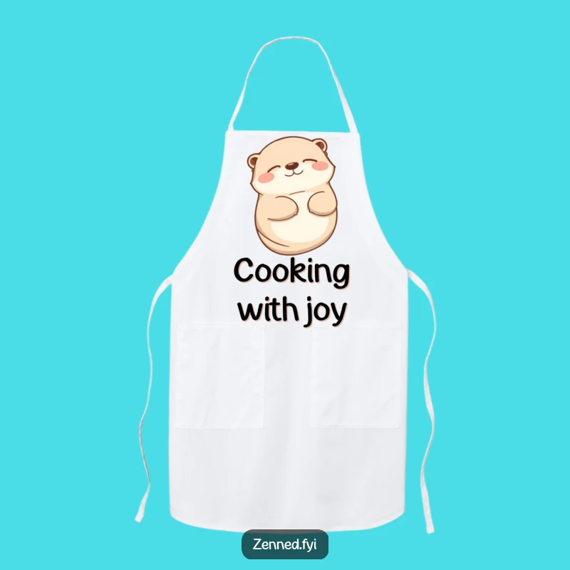 Funny Otter Smile Apron - Contented Chef Kitchen Gift