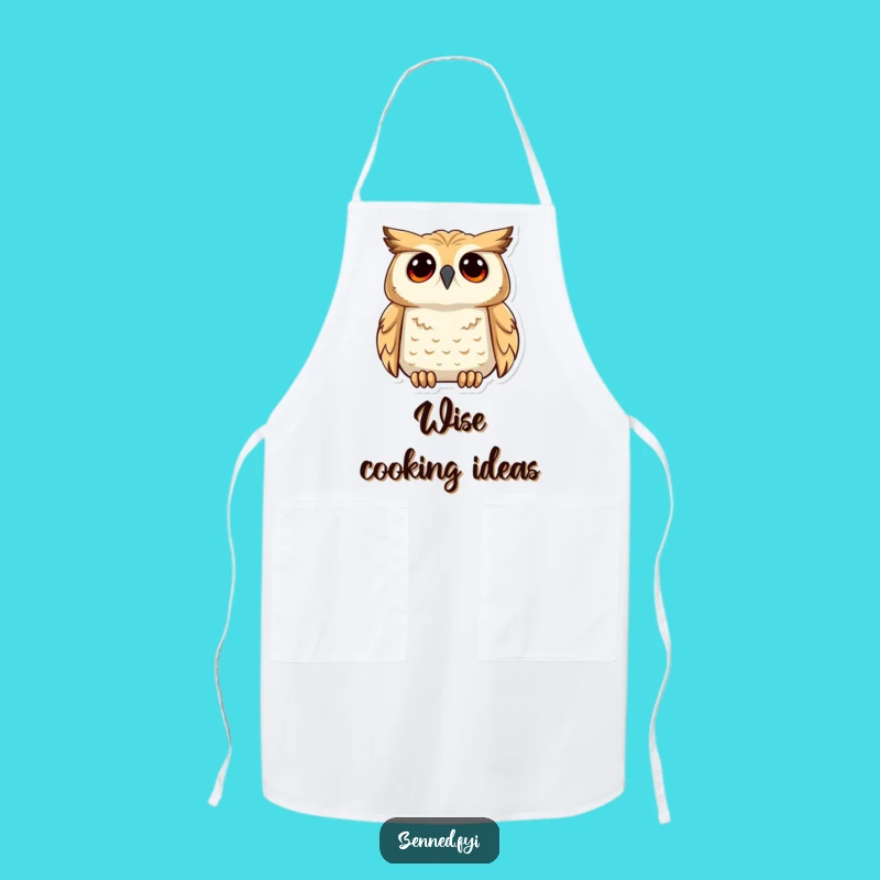 Funny Owl Understanding Apron - Wise Gaze Kitchen Wear Gift