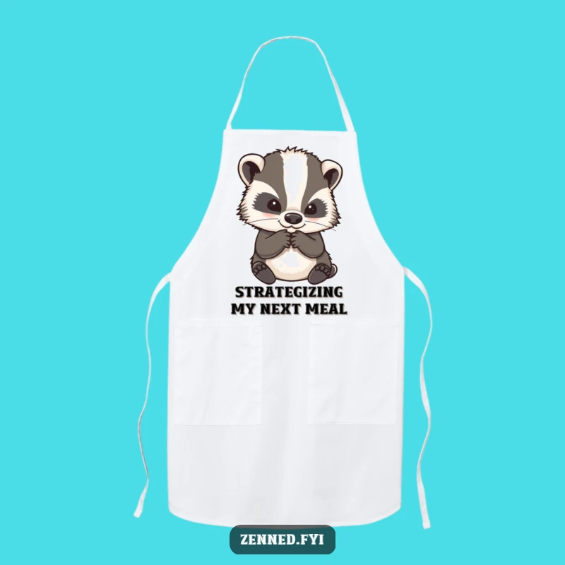 Funny Wise Badger Apron: Cook with Wisdom and Humorous Style