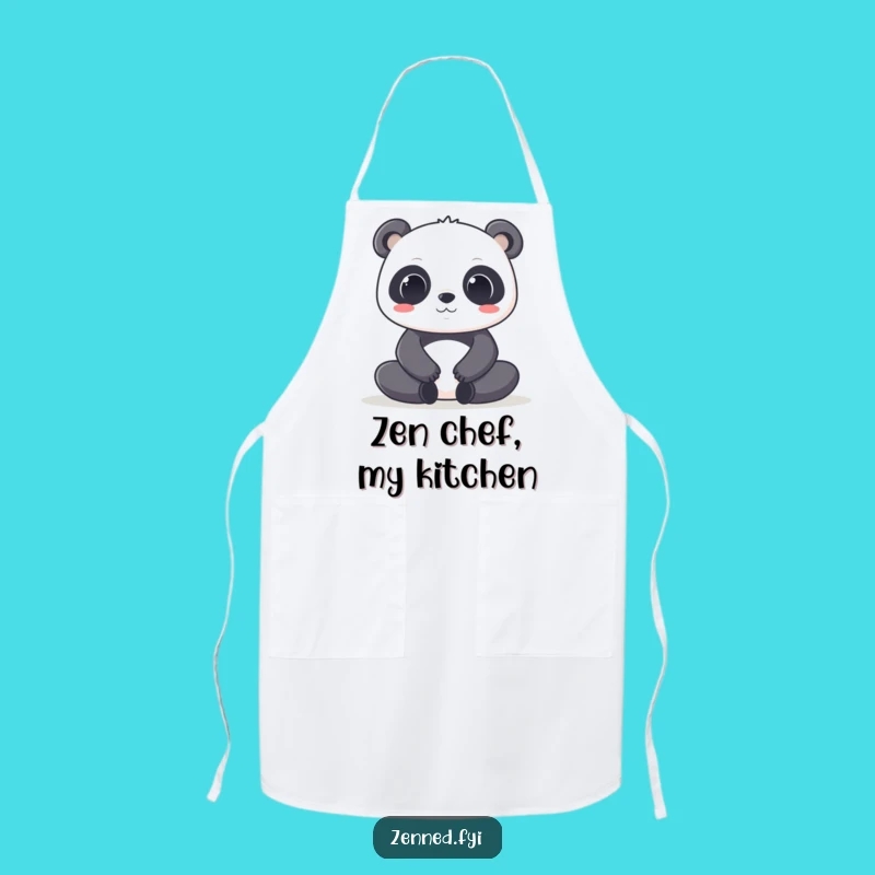 Funny Kawaii Panda Apron - Cook with Calmness and Zen Focus