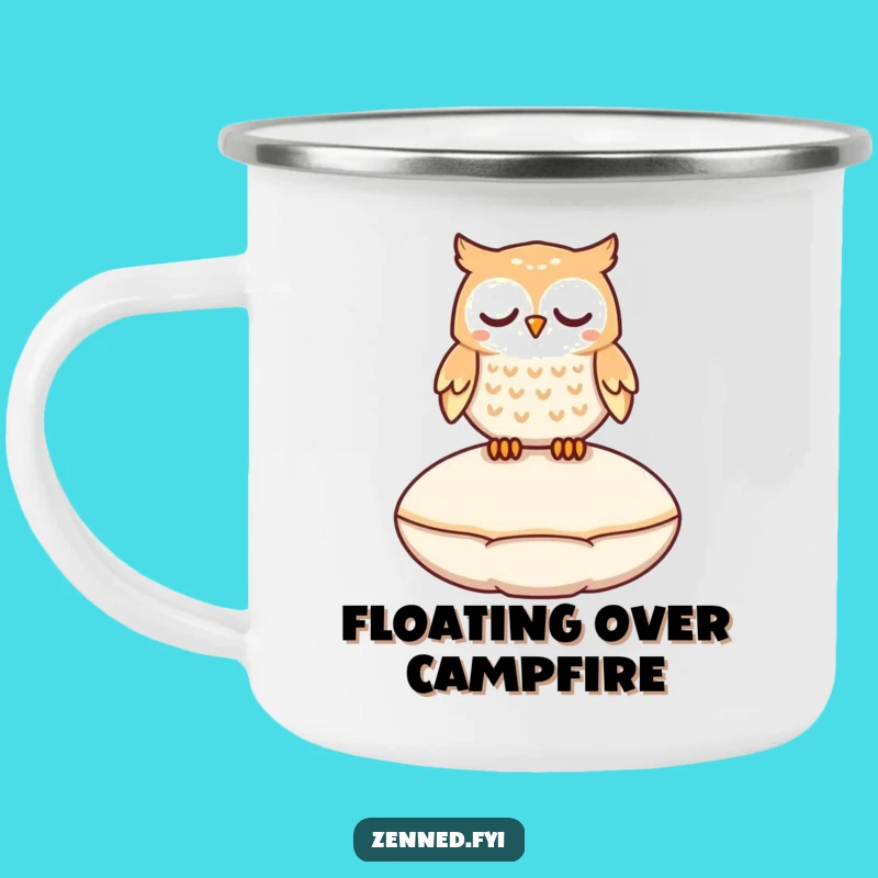 Funny Floating Owl Campfire Mug - Outdoor Magic Companion, Perfect Gift