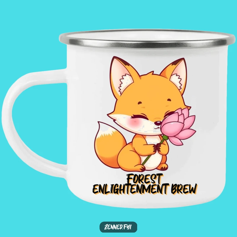 Durable Funny Orange Fox Camping Mug - Adventure Ready with Foxy Zen
