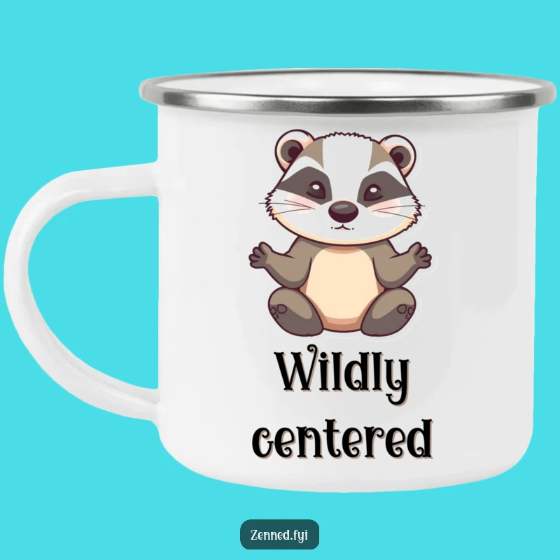 Funny Badger Meditation Camping Mug: Durable Zen Humor for Outdoor Adventures