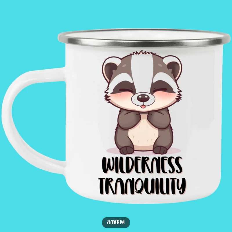 Funny Badger Zen Camping Mug - Durable & Hilarious Outdoor Breath Mug