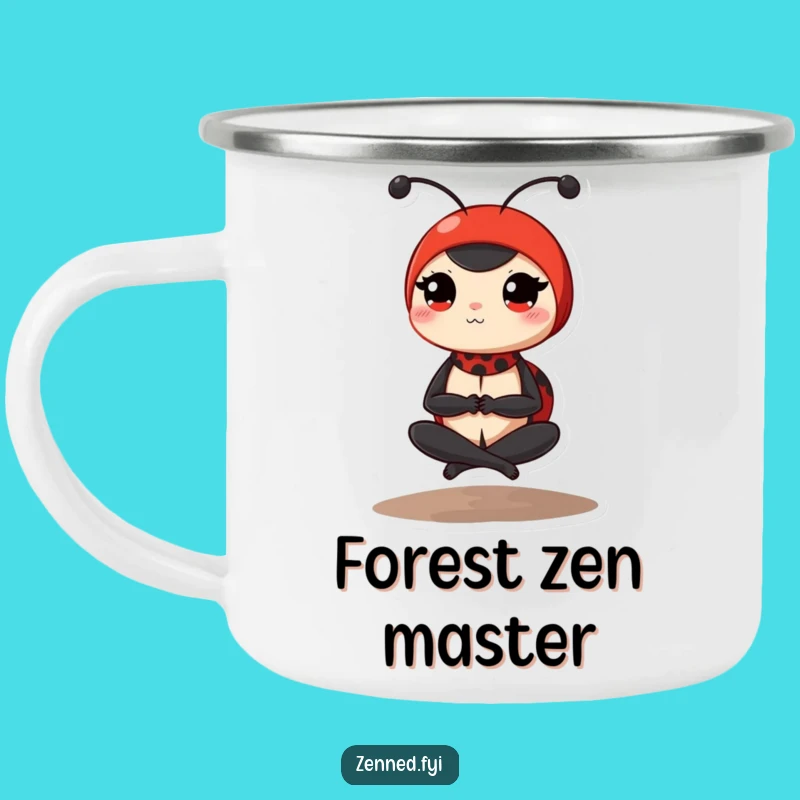 Funny Ladybug Camping Mug: Peaceful Trailside Zen - Durable Outdoor Funny Gift