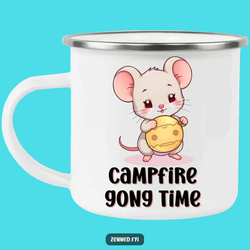 Funny Mouse Gong Camping Mug: Playful Sips for Outdoor Adventures