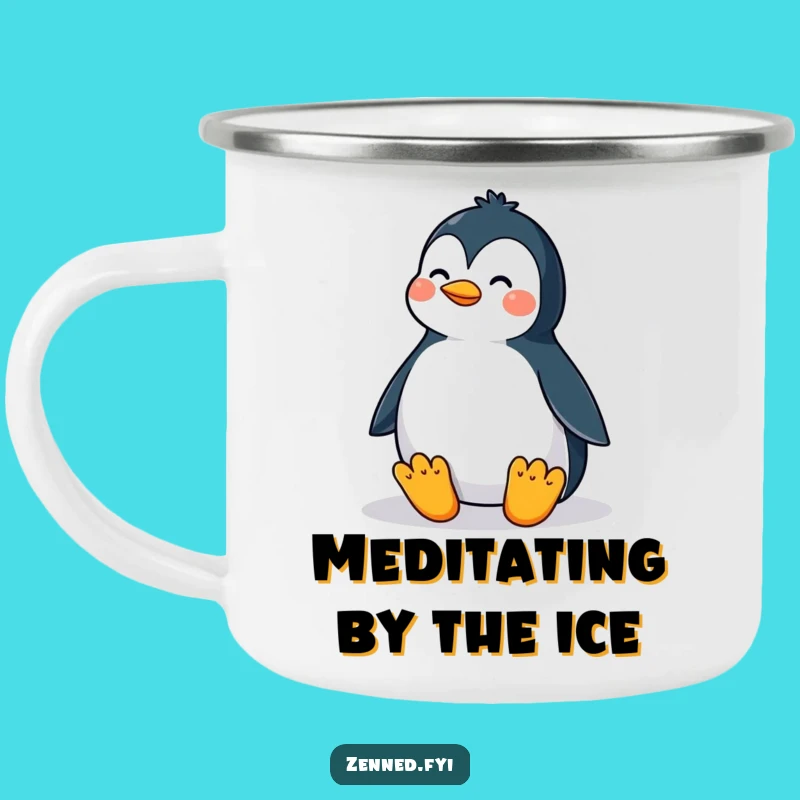 Funny Penguin Zen Camping Mug: Sip Calmness on Your Adventures