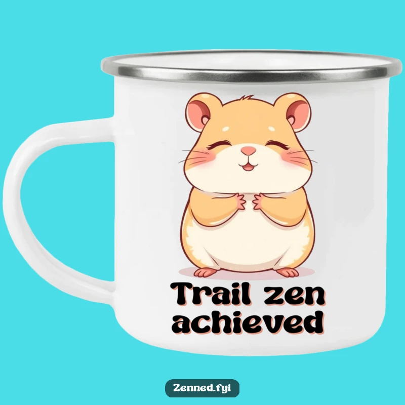 Funny Hamster Zen Camping Mug: Outdoor Meditation Humor