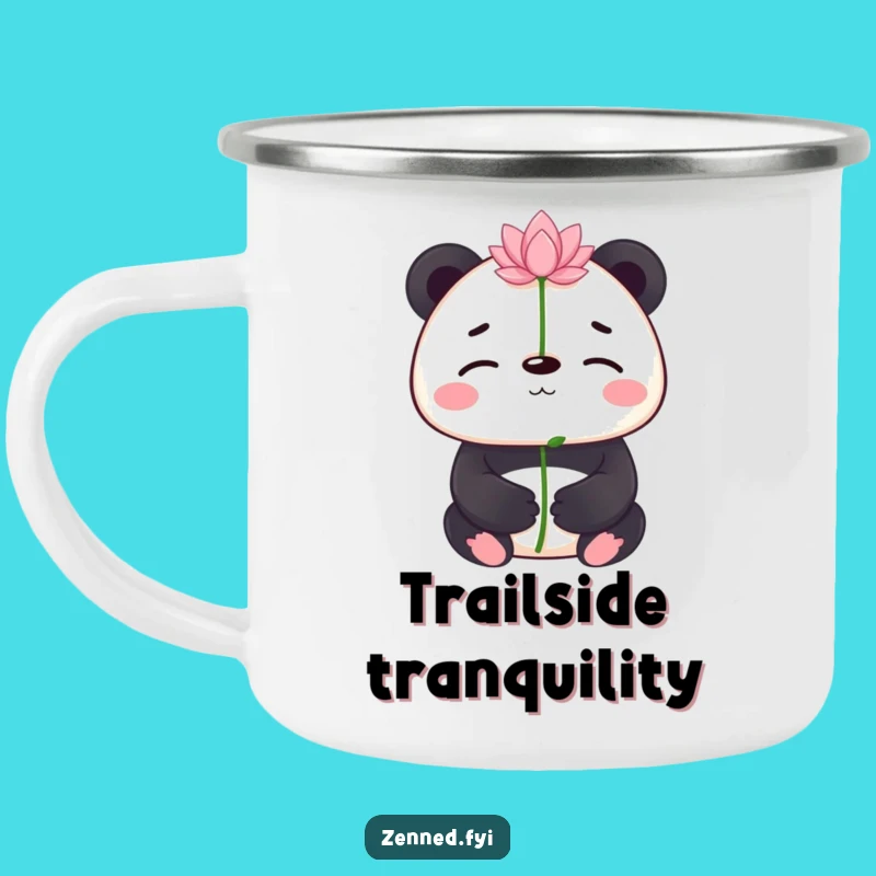 Funny Panda Lotus Camping Mug: Serene Sips on Your Adventures