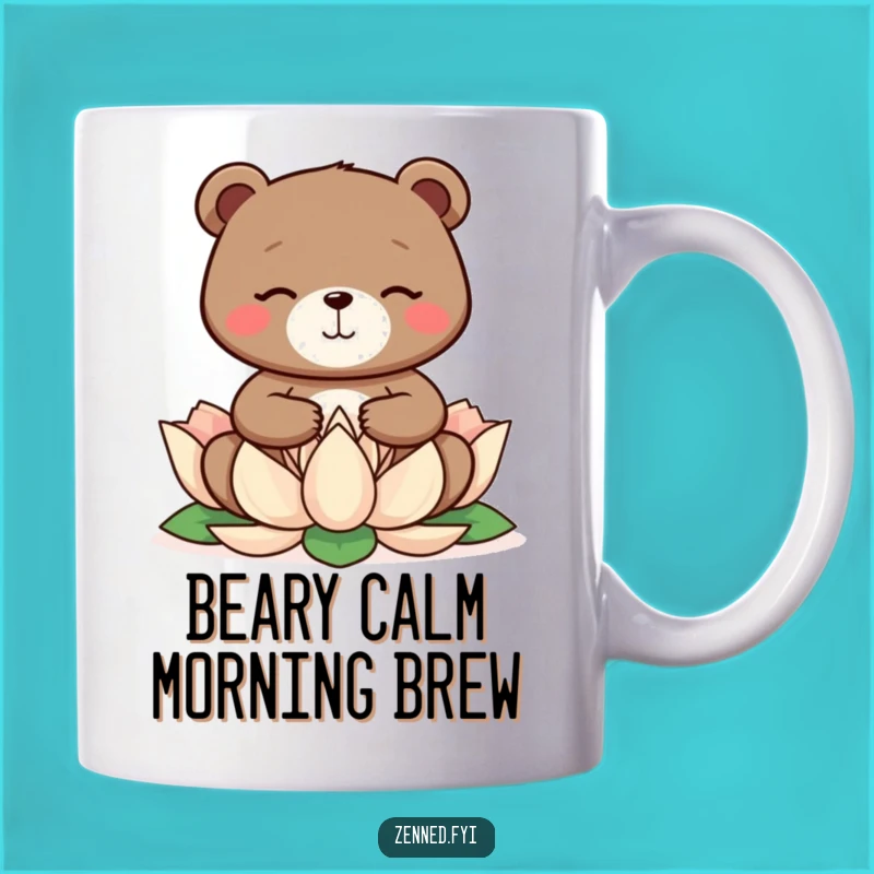Funny Bear Meditation Mug - Peaceful & Hilarious Gift for Zen Lovers