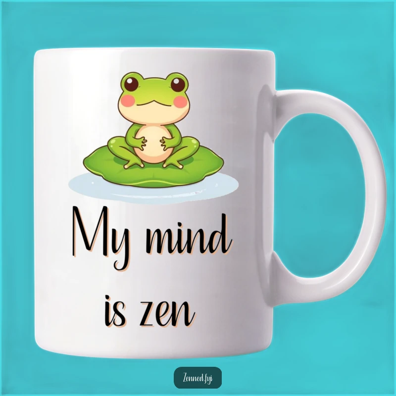 Funny Frog Meditation Mug: Serene Amphibian Zen Gift