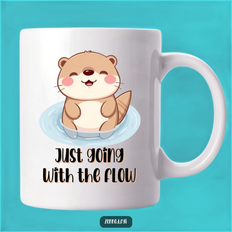 Funny Kawaii Otter Mug: Cute Floating Animal, Perfect Peaceful Gift for Otter Lovers