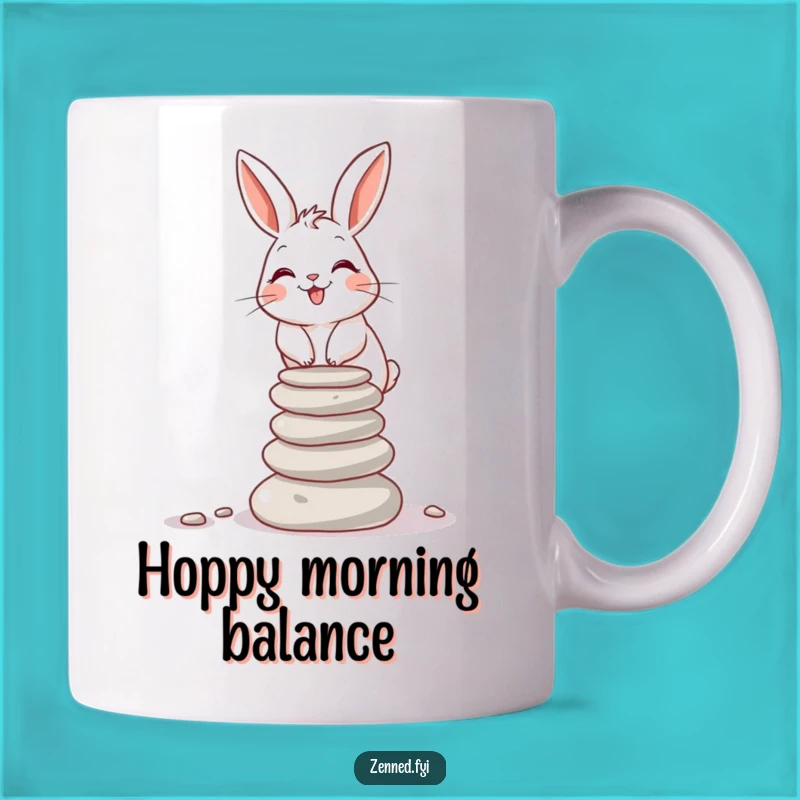 Funny Rabbit Balance Mug - Hilarious Gift for Juggling Life