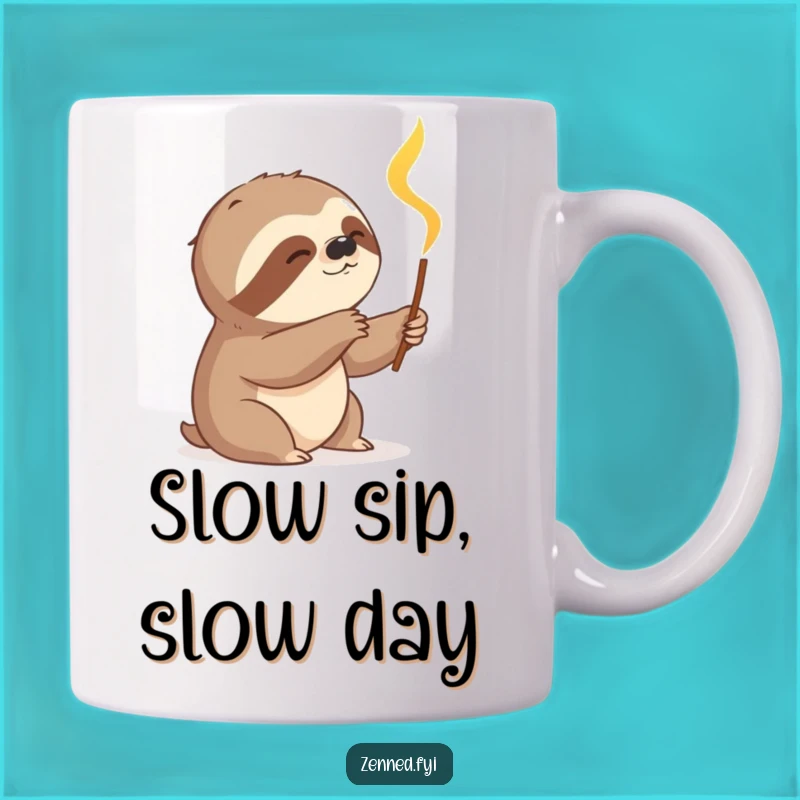 Funny Sloth Incense Mug: Relax and Laugh with Peaceful Humor