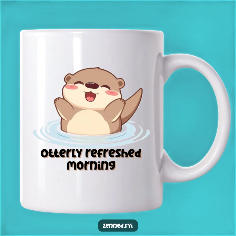 Funny Zen Otter Mug: Joyful Floater, Hilarious Relaxation Gift for Otter Lovers