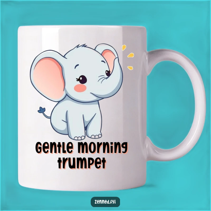 Funny Elephant Music Mug - Joyful & Hilarious Gift for Horn Players