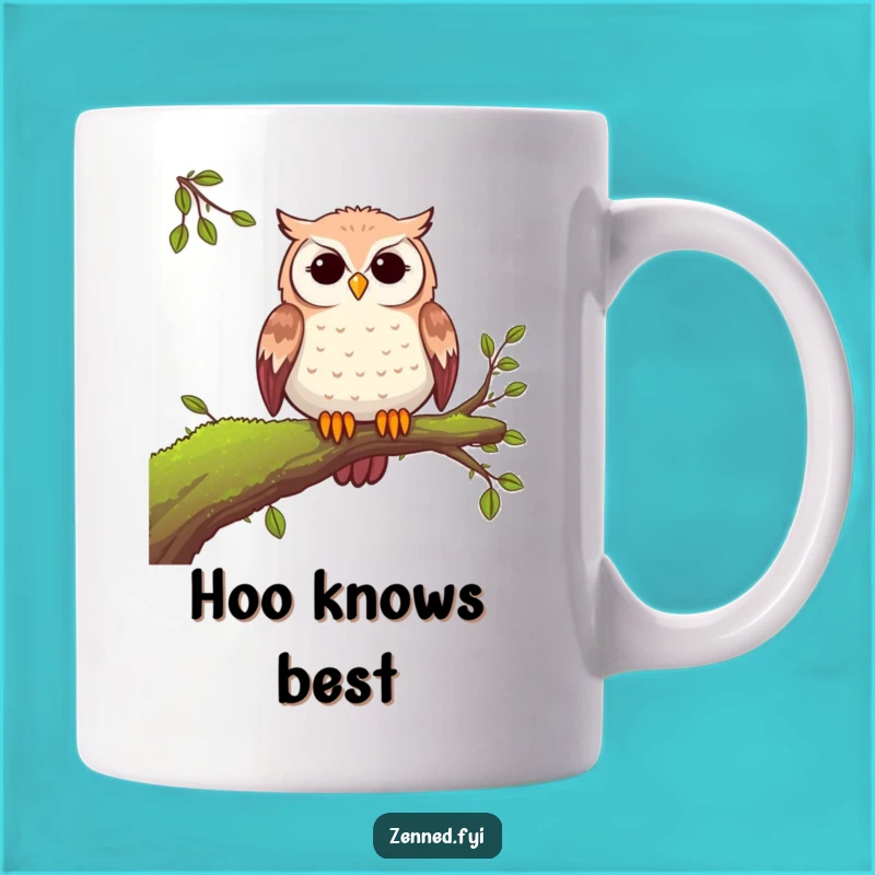 Funny Peaceful Owl Mug: Serene Bird Gift for Nature Lovers