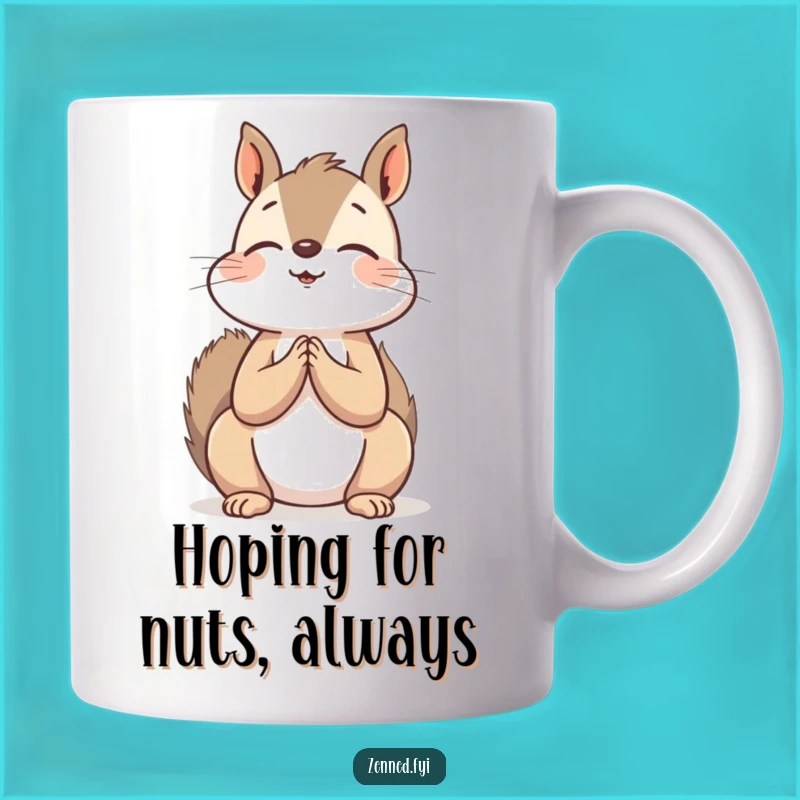Funny Squirrel Zen Mug - Perfect Peaceful Prayer Gift for Nature Lovers