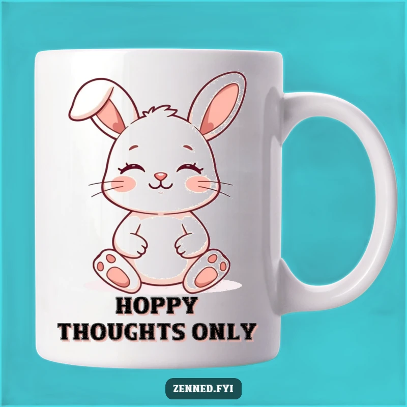 Funny Zen Bunny Mug: Peaceful Meditator, Unique Yoga Gift for Bunny Lovers