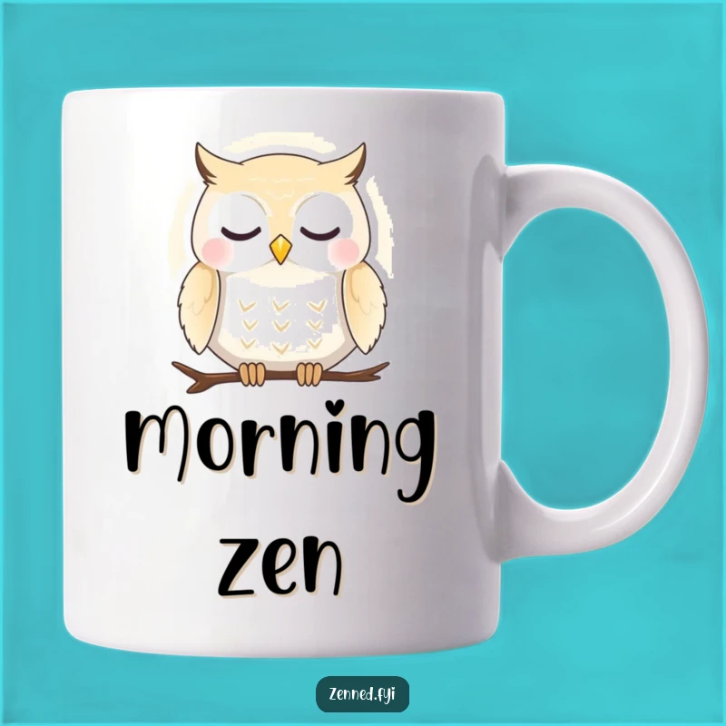 Funny Peaceful Owl Aura Mug: Zen Moments, Perfect Funny Gift