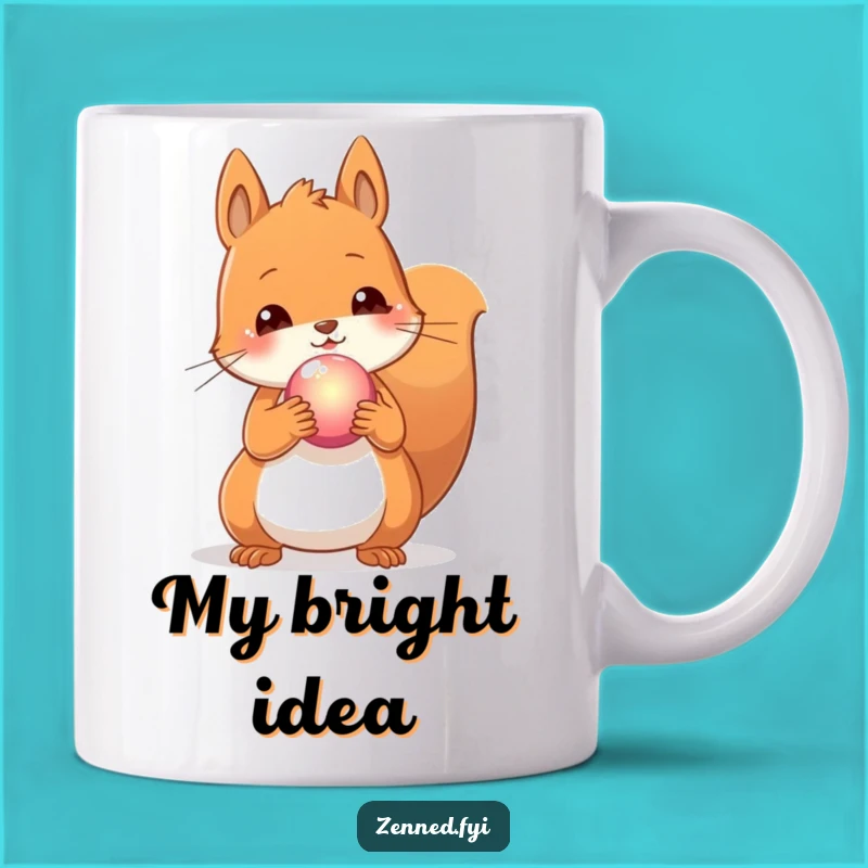 Funny Content Squirrel Orb Mug: Magical Moments, Perfect Funny Gift