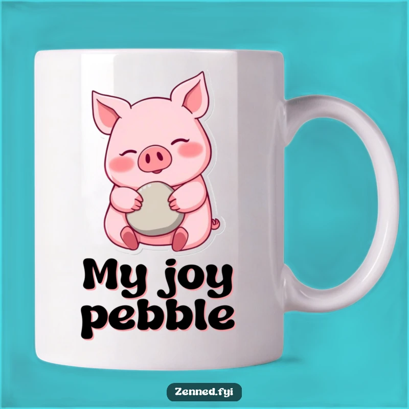 Funny Pink Pig Zen Mug - Calm Funny Gift for Peace Lovers and Pig Enthusiasts