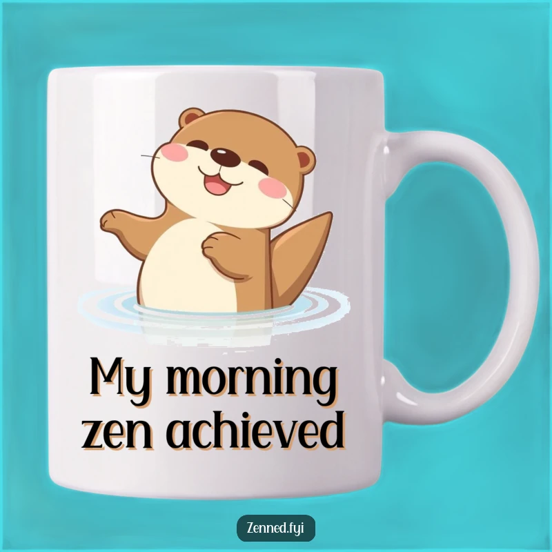 Funny Otter Mug: Delightful Floating Otter, Perfect Gift for Animal Lovers