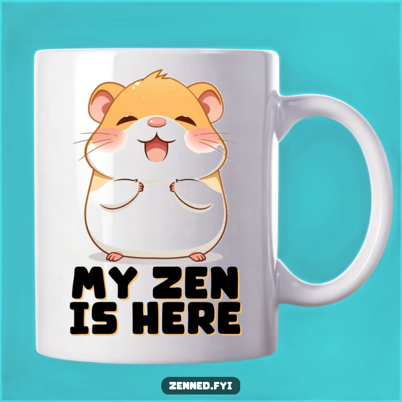 Funny Hamster Zen Mug: Giggling Rodent Meditation Perfect Funny Gift for Hamster Lovers