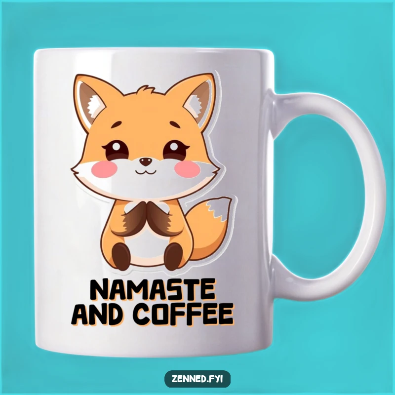 Funny Kawaii Fox Mug: Calm Hands, Perfect Zen Peaceful Gift for Fox Lovers