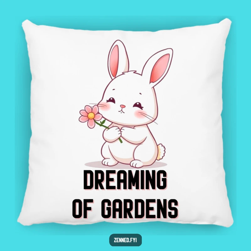 Funny Rabbit Flower Pillow: Cuddle Up with Cute Bunny Comfort