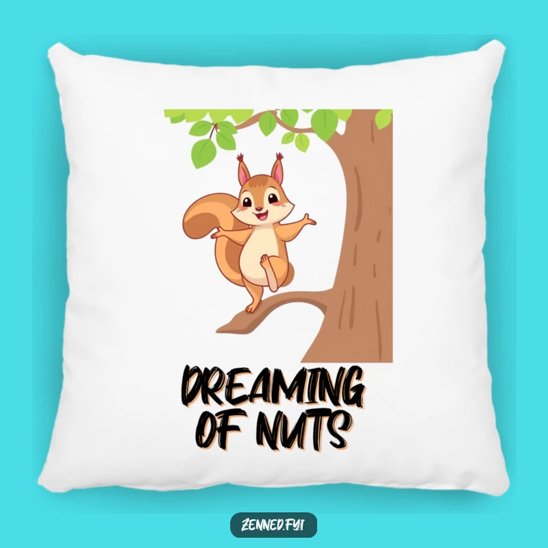 Funny Squirrel Yoga Pillow - Cozy Balance Humor Cushion for Relaxation