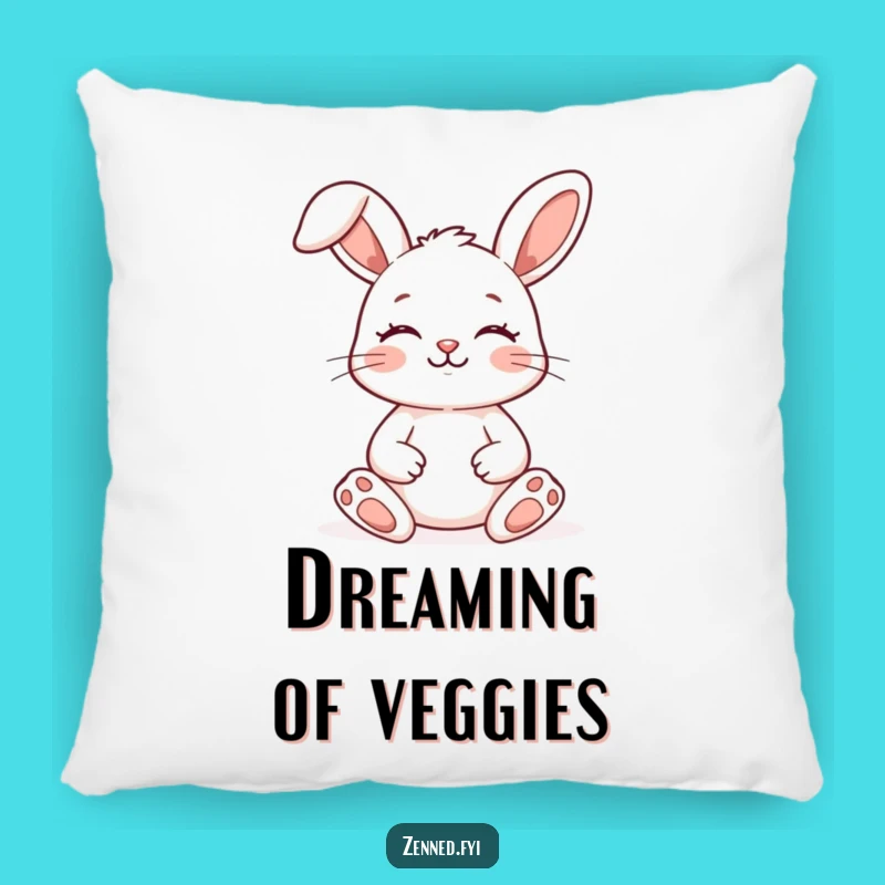 Funny Zen Bunny Pillow: Cozy Meditation Cushion, Adorable and Hilarious Gift for Bunny Lovers