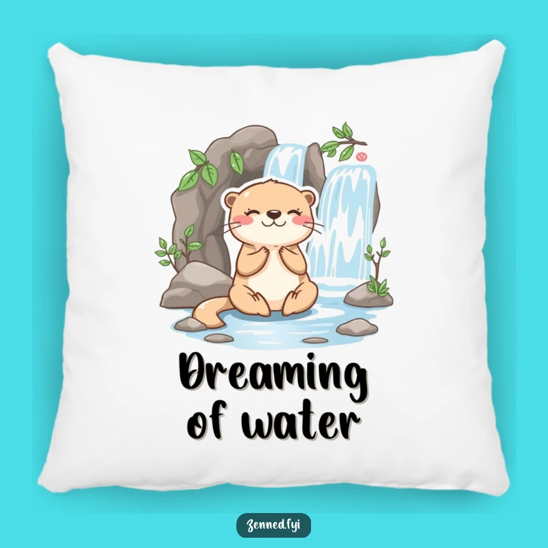 Funny Otter Meditation Pillow: Serene Comfort and Playful Cheer