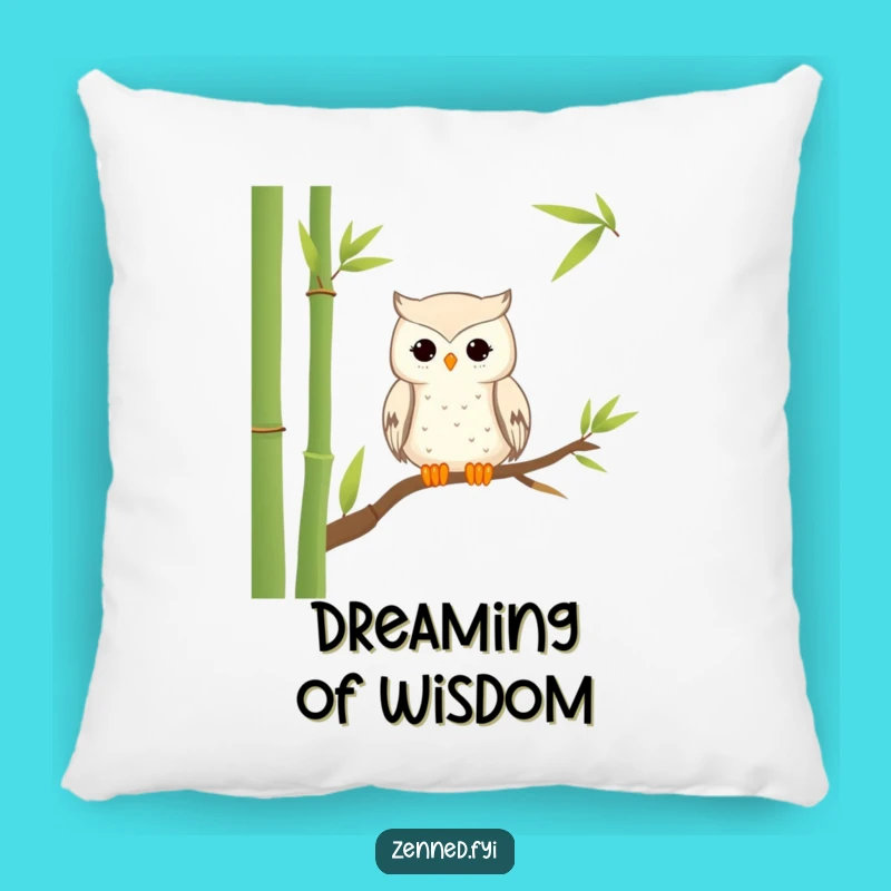 Funny Owl Zen Pillow - Soft & Hilarious Peaceful Perched Owl Cushion