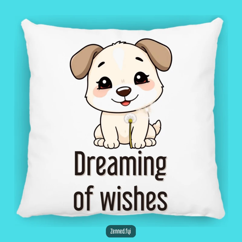 Funny Dog Dandelion Wish Pillow - Cozy Comfort with a Hopeful Funny Gift