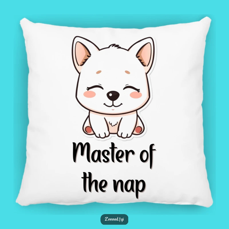 Funny Kawaii Dog Pillow - Soft Serene Character Cushion, Cozy Decor Gift