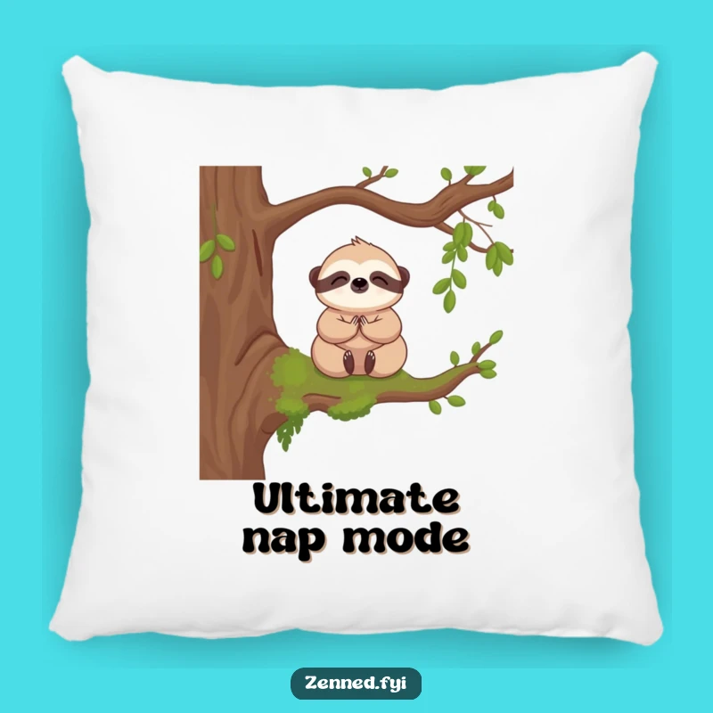 Funny Kawaii Sloth Pillow - Cozy Meditation Cushion Gift