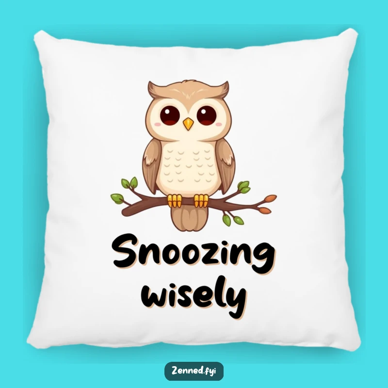 Funny Owl Zen Pillow: Cozy Comfort with Wise, Centered Amusemen