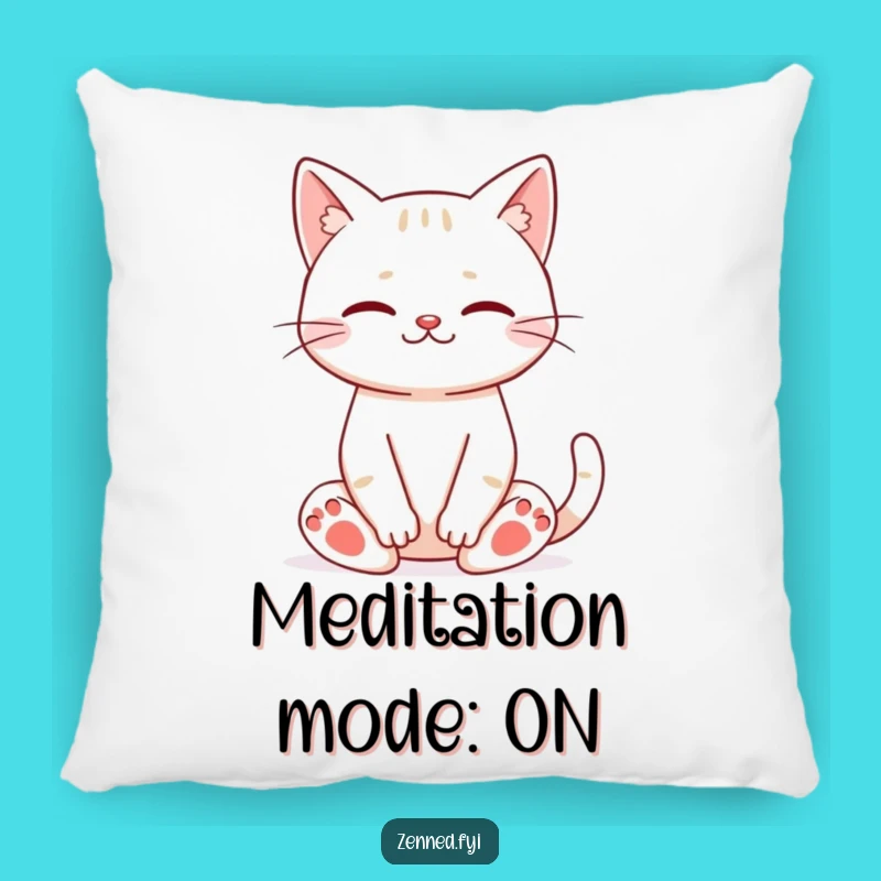 Funny Cat Meditation Pillow: Cuddle Up with Comfy Cat Zen