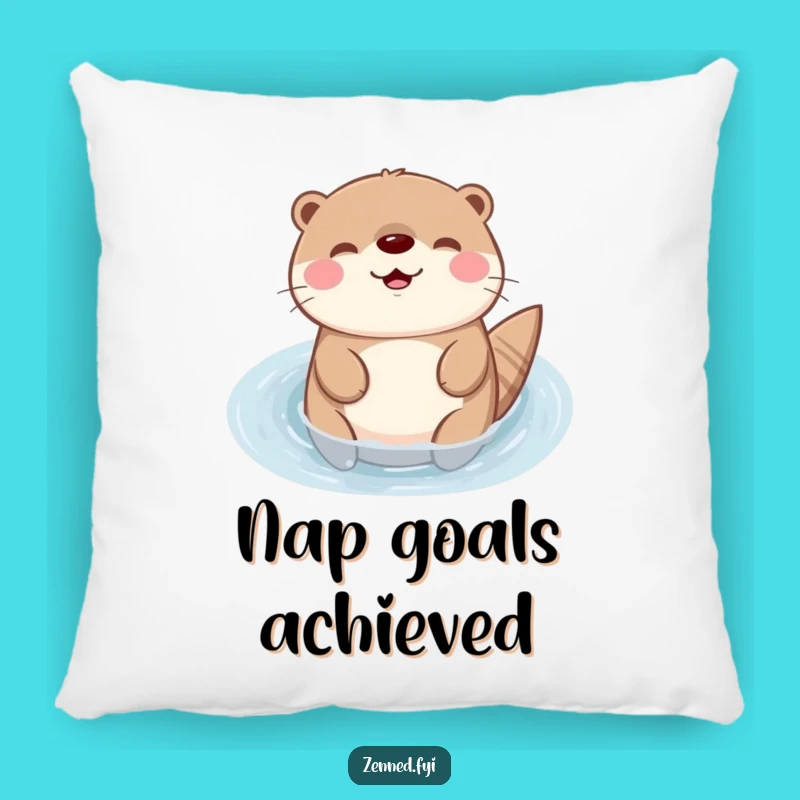 Funny Kawaii Otter Pillow: Cute Floating Accent, Perfect Comfy Humorous Gift