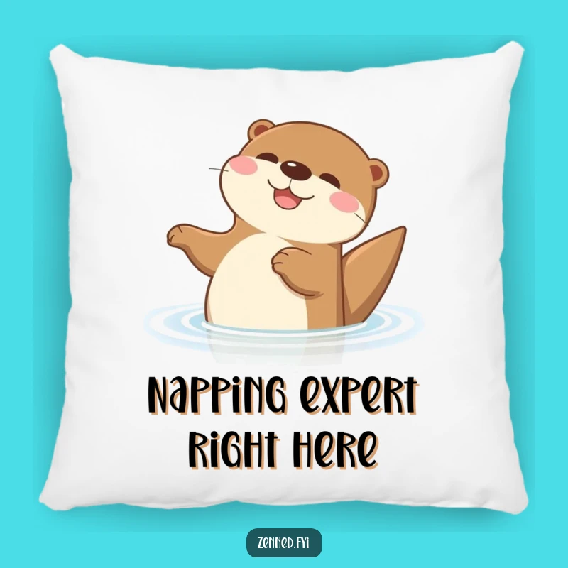 Funny Otter Pillow: Soft Floating Otter Cushion, Perfect Cozy and Humorous Gift