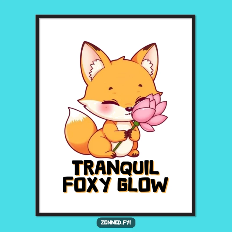 Instant Download Funny Orange Fox Art - Printable Decor for a Serene Home