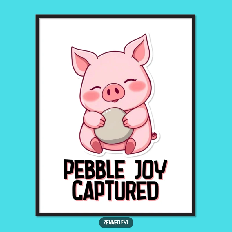 Instant Download Funny Pink Pig Art - Printable Decor for a Peaceful Home