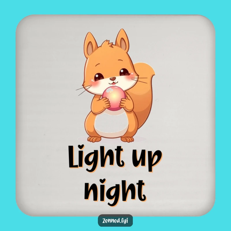 Funny Content Squirrel Orb Coaster: Protect Surfaces with Magic, Great Funny Gift