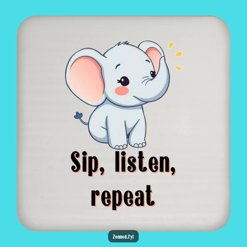 Funny Elephant Music Coasters - Hilarious Gift for Harmonious Tables