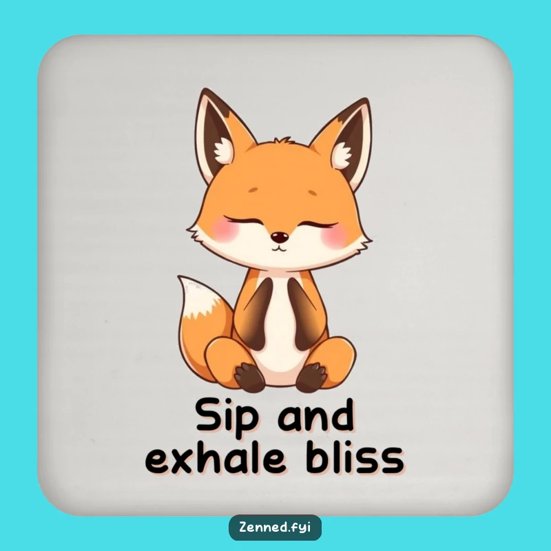 Funny Fox Zen Coasters: Protect Surfaces with Serenity