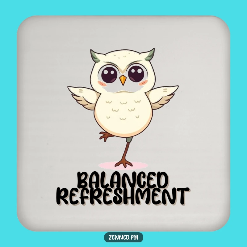 Funny Kawaii Owl Coaster: Cute Owl Drink Protector Gift